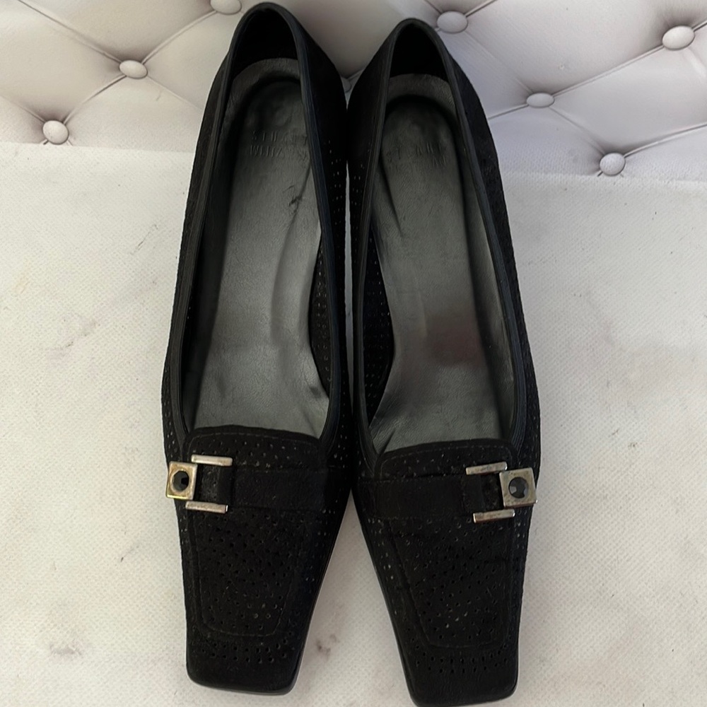 Y2K Stuart Weitzman Woman’s Shoes Size 8,5 Leather(suede) Black - Picture 3 of 7